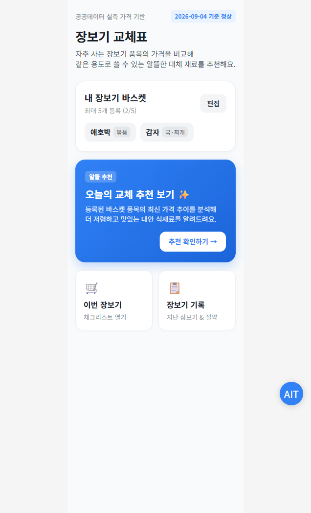 장보기 교체표 실제 화면 1